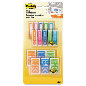 Post-it® Flags Combo Pack, 1-2" And 1", Assorted Bright Colors, 320-pack freeshipping - TVN Wholesale